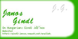 janos gindl business card